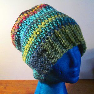 Rainbow Double Strand Scrappy Beanie